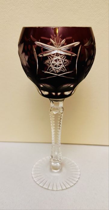 Kryształowy, kieliszek do wina, remer, Bohemia Cristal, wys 21 cm