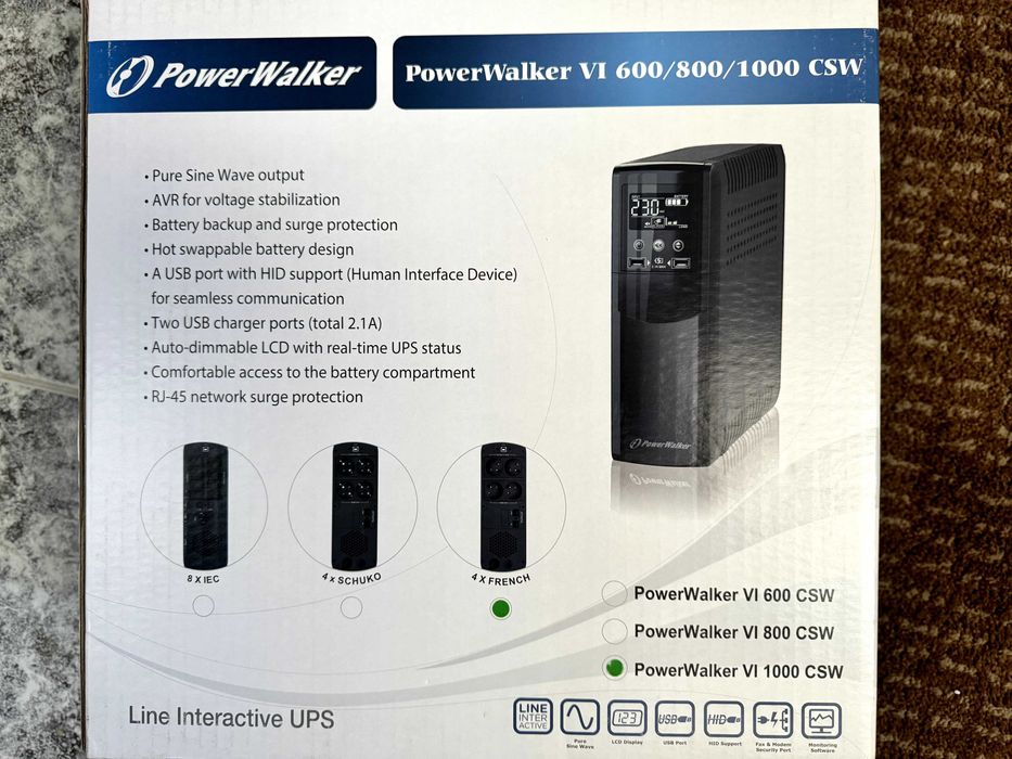 PowerWalker VI 1000 CSW ДБЖ (чиста синусоїда)