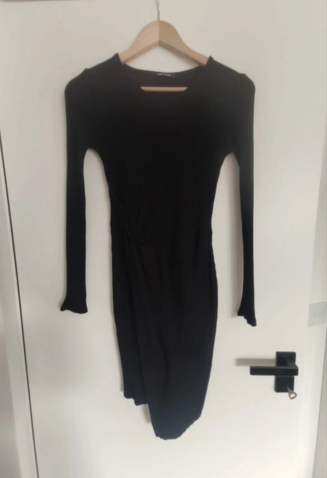 Sukienka czarna prążek Tally Weijl S basic klasyka minimalizm
