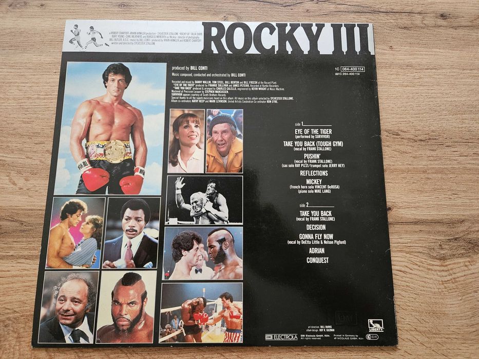 ROCKY III Original Motion Picture Score LP 1982 Wyd. 1 NM- Darmowa Wys