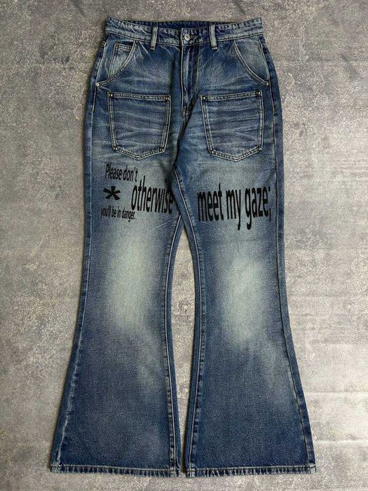 00s archive cross flare denim coating FUGA 00s Oil Coating 3D 