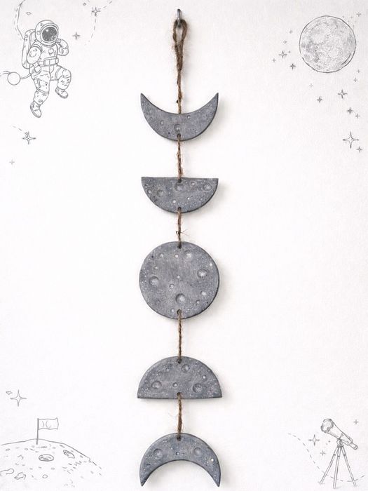 Decoração luas em massa de modelar