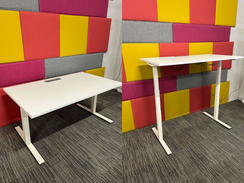 Biurko elektryczne regulowane 138x80 Mikomax białe okazja!