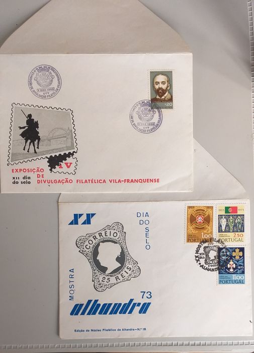 Filatelia vários selos.