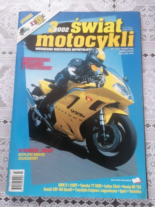 Mój JUNAK Świat Motocykli 2002 nr 3 Yamaha tt600r Indian gsf bandit