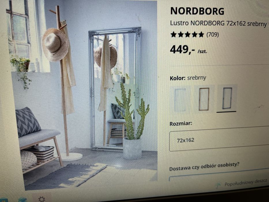 Sprzedam lustro Jysk 72x162