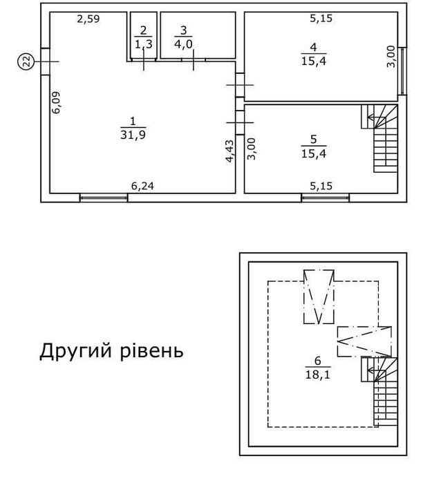 3к квартира на Яслинській 3 - з дворівной дитячою замість двоярусного ліжка