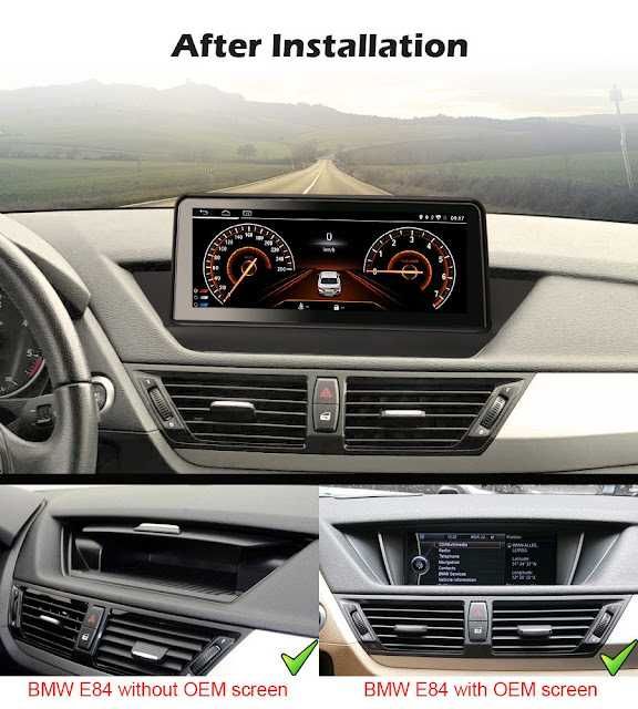 Auto-rádio 10.25" 12.3" Android 14 BMW X1 E84 CIC 2009 a 2015