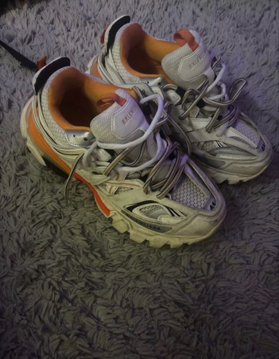 Balenciaga track biało pomaraczowe