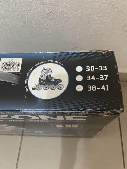 Patins em linha 38, com cx e manual