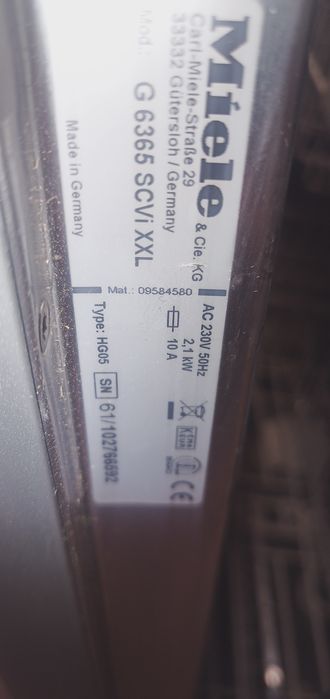 Машина посудомийна преміальна  Miele g6365 scvi xxl