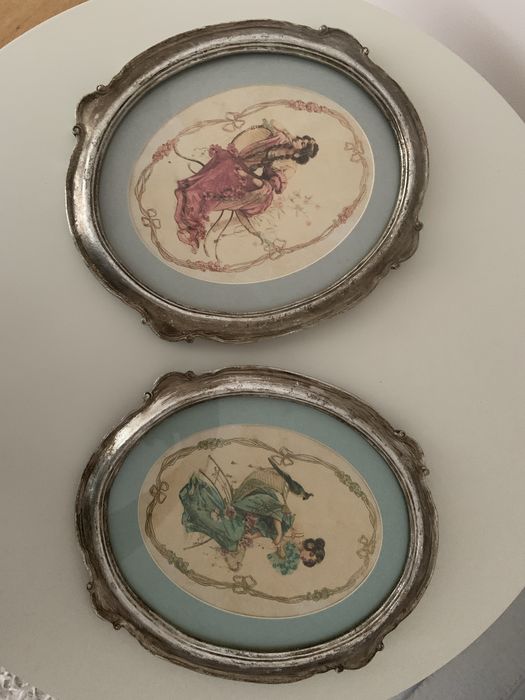 Ramki z secesyjnymi scenami kobiecymi