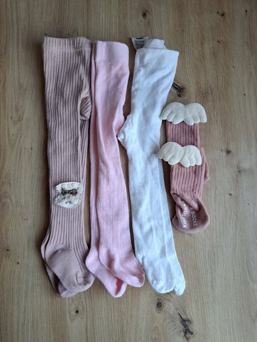 Zestaw rajstop i skarpetek dla dziewczynki r.62/68