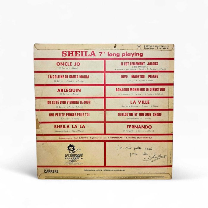 Disco Vinil LP Sheila – Oncle Jo – 33 RPM – Autografado