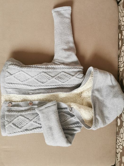 Bluza/Kurtka ocieplana futerkiem roz 86/92