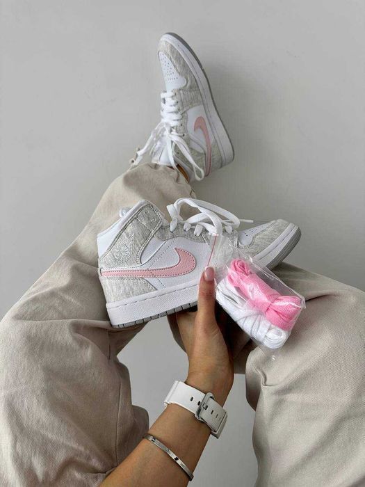 Кросівки Nike Air Jordan 1 High Heather Grey premium