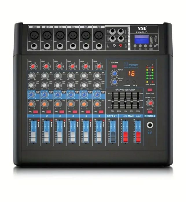 Профессиональный 6-канальный микшер 450Wx450W пульт