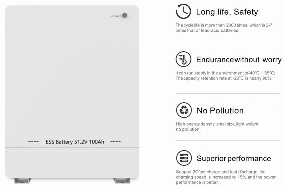 Armazenamento de energia LV DAH Solar 5.12 kWh DH-A05