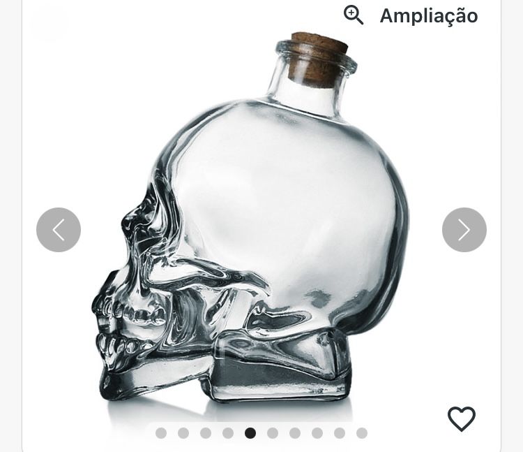 Garrafa Caveira de Cristal