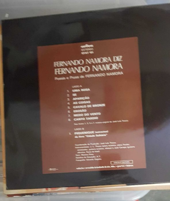 Disco vinil Fernando Namora diz Fernando Namora