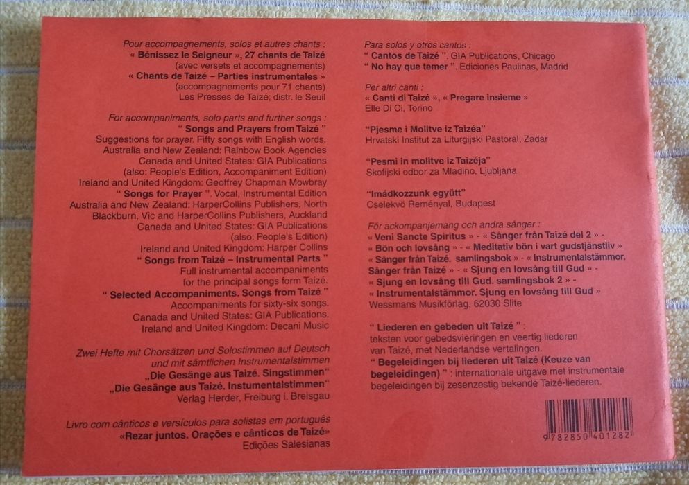 Livros e CD de Taizé - Irmão Roger