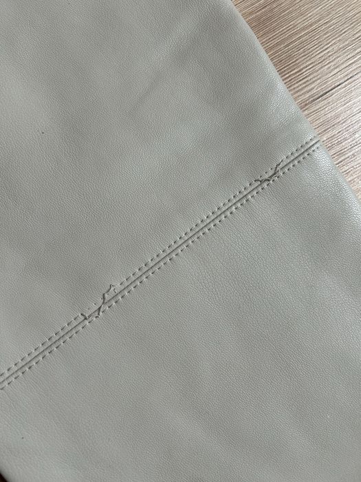 Legginsy ZARA spodnie skorzane bezowe