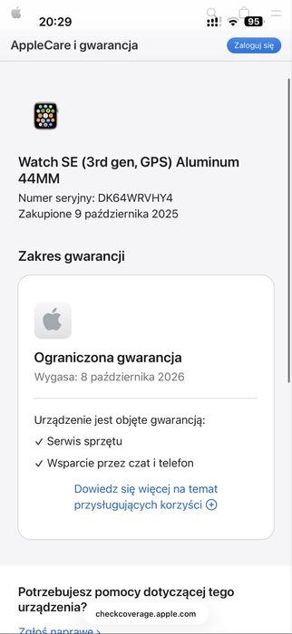 Apple Watch SE 3,  44mm GPS , + dodatki