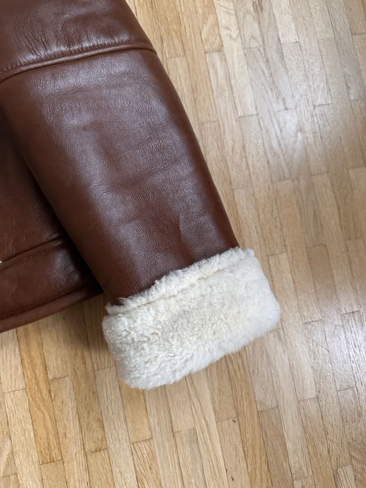 Вінтажна дублянка авіатор shearling італія