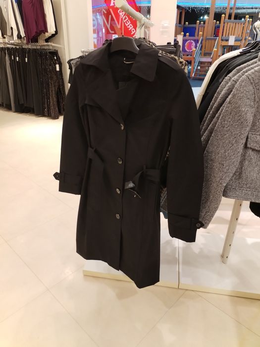 Плащ Тренч НОВИЙ німецького бренду C&A чорний розмір S бавовна