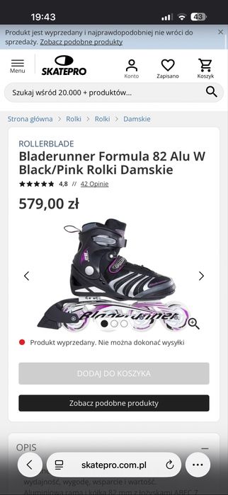ROLLERBLADE Bladerunner Formula 82 Alu W Black/Pink Rolki Damskie 36,5