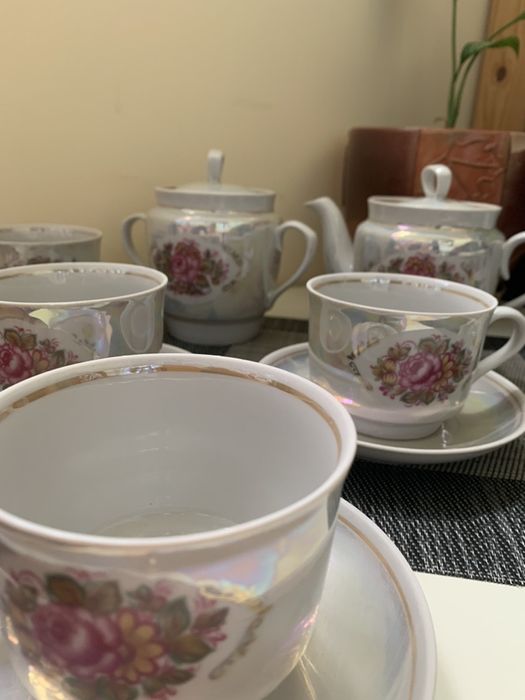Чайный сервиз, фарфор/ чайний сервіз, порцеляна