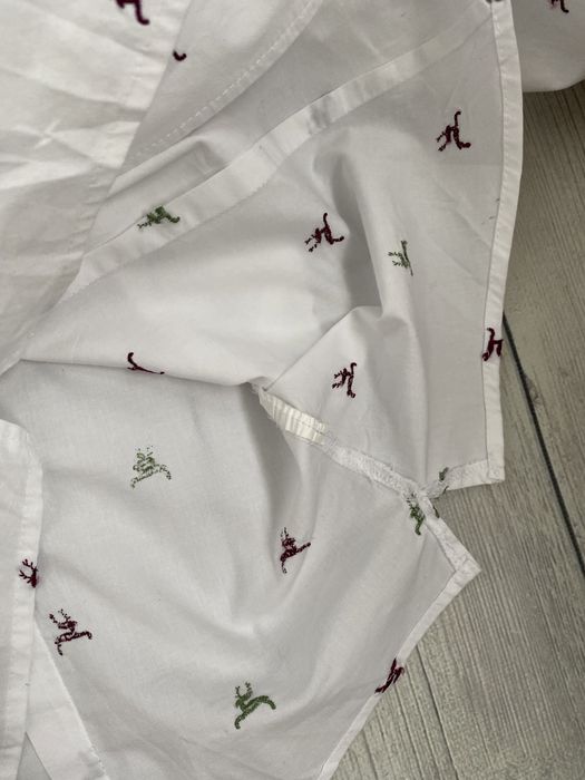 Рубашка h.moser s(36)8 принт мелкий олень