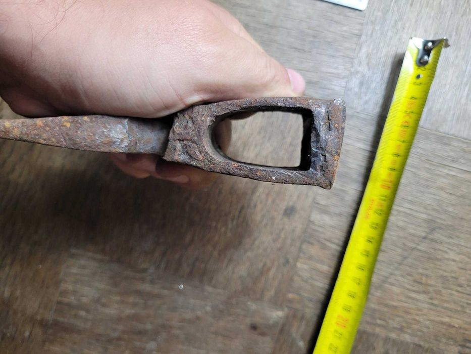 Stara siekiera żeleźce PRL 1 kg do renowacji bushcraft stal