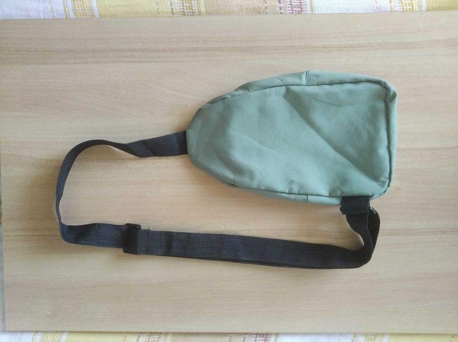 Сумка нагрудна, текстильна, олива, 27 х 3 х 30, 1 відділення