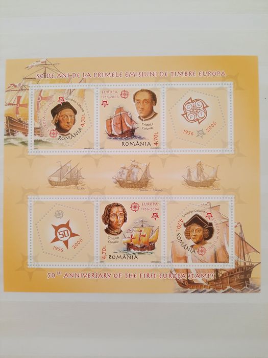 Selos Roménia 2006, Bloco 50 Anos da 1a Emissão Europa (MNH)
