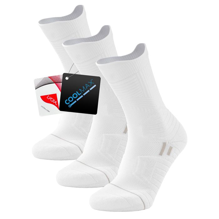 Skarpety kompresyjne męskie - 3 pary - białe 43-46