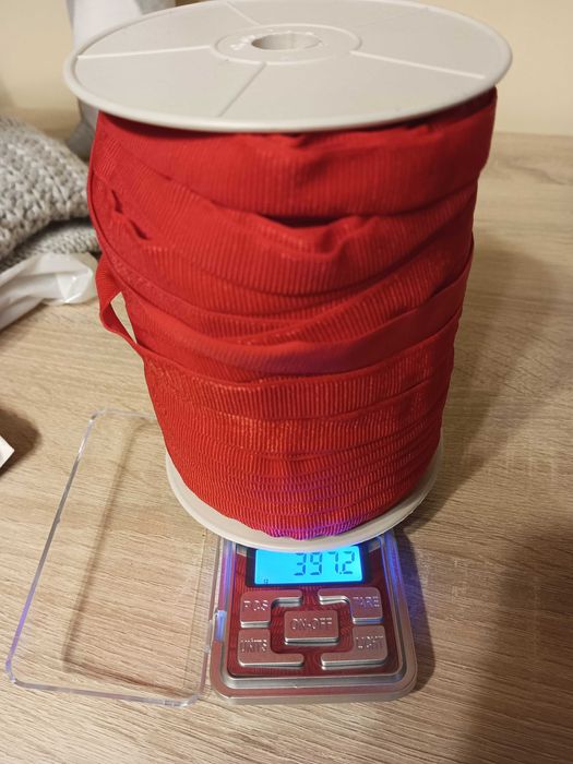 Czerwona taśma rypsowa elastyczna Rolka
