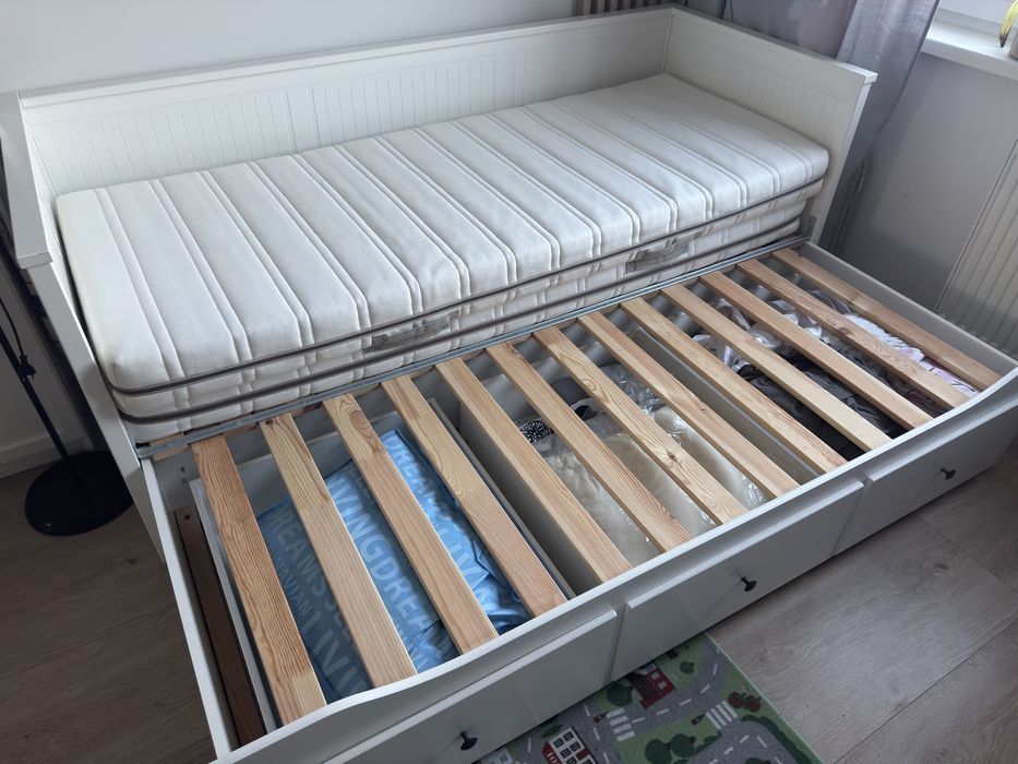 Łóżko rozkladane Hemnes + 2 materace