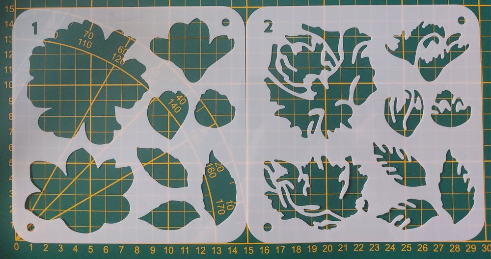 Zestaw szablonów mask do nakładania tuszuszu scrapbooking