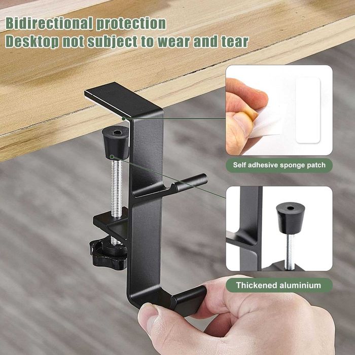 Warlor L2 (Black) - держатель подставка крючок для наушников с зажимом