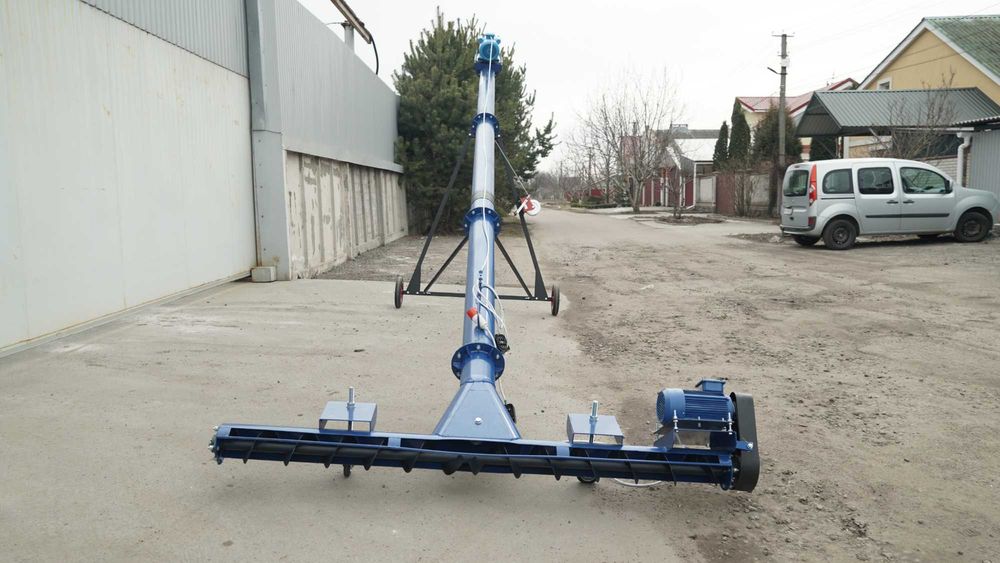 Шнек 159×8 м з двигуном 380 В | Для зерна та соняшника від виробника, зернопогрузчик, шнек, гвинтовий конвеєр