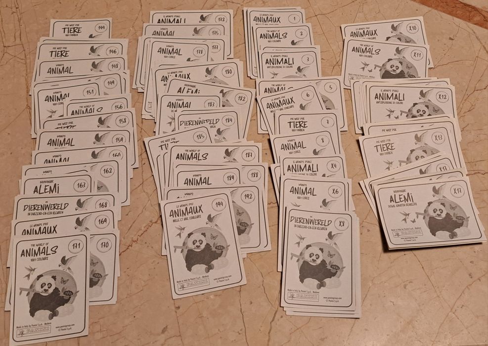 Cromos "Mundo Animal 1001 cores", Lisboa-Benfica
