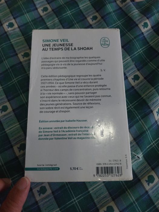 Une jeunesse au temps de la Shoah. Portes incluídos