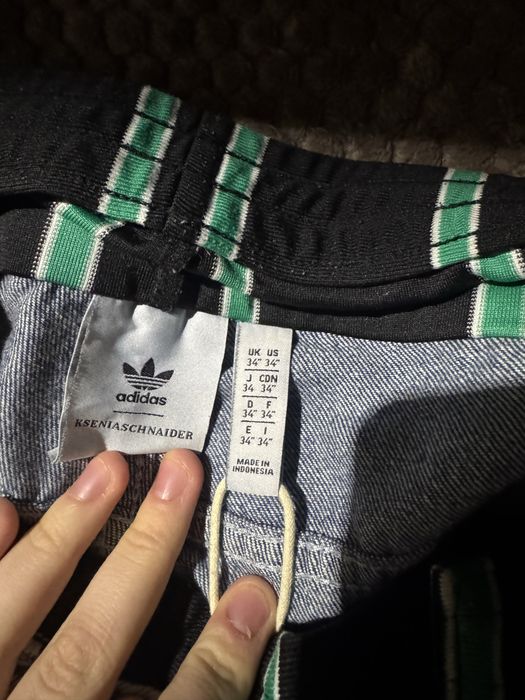 adidas KSENIA SCHNAIDER Джинсові шорти Сині