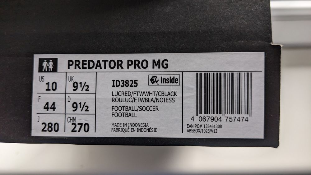 Adidas Predator Pro MG | Nowe, rozmiar 44 (dł. wkładki 28 cm)