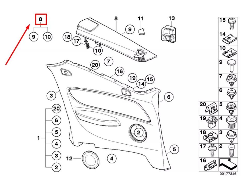 Componente capota painel esquerda e direita BMW 1 E88