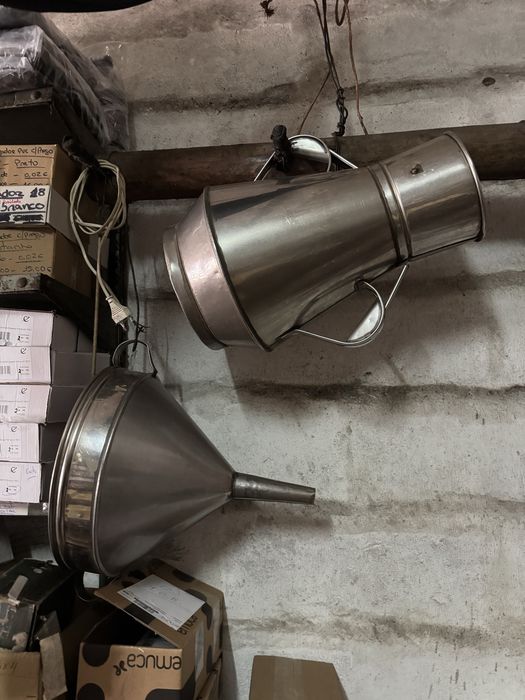 Conjunto Funil + Cantaro Em Inox Como Novo