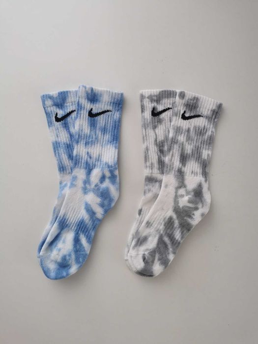 Niebieskie Skarpety NIKE tie dye 2 pary PROMOCJA