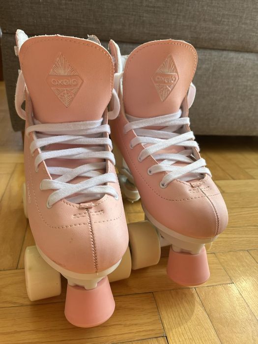 WROTKI Oxelo Rs Quad 100 Różowe rozmiar 37