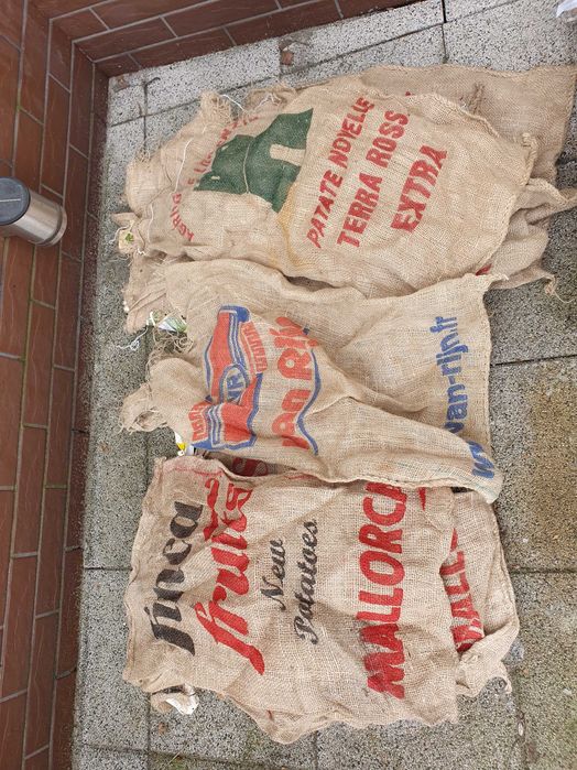 Worki parciane ,jutowe PRL